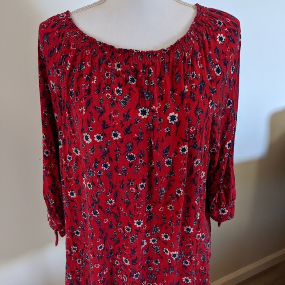 Style & Co. Red Blouse Petite  PXL